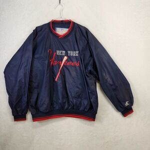 New York Yankees Logo Athletic Pullover Windbreaker‎ Jacket XL
